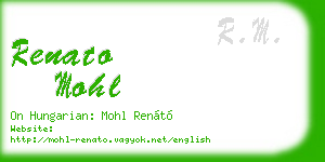 renato mohl business card