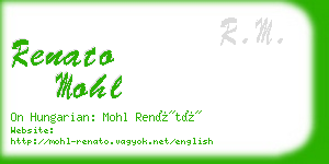 renato mohl business card